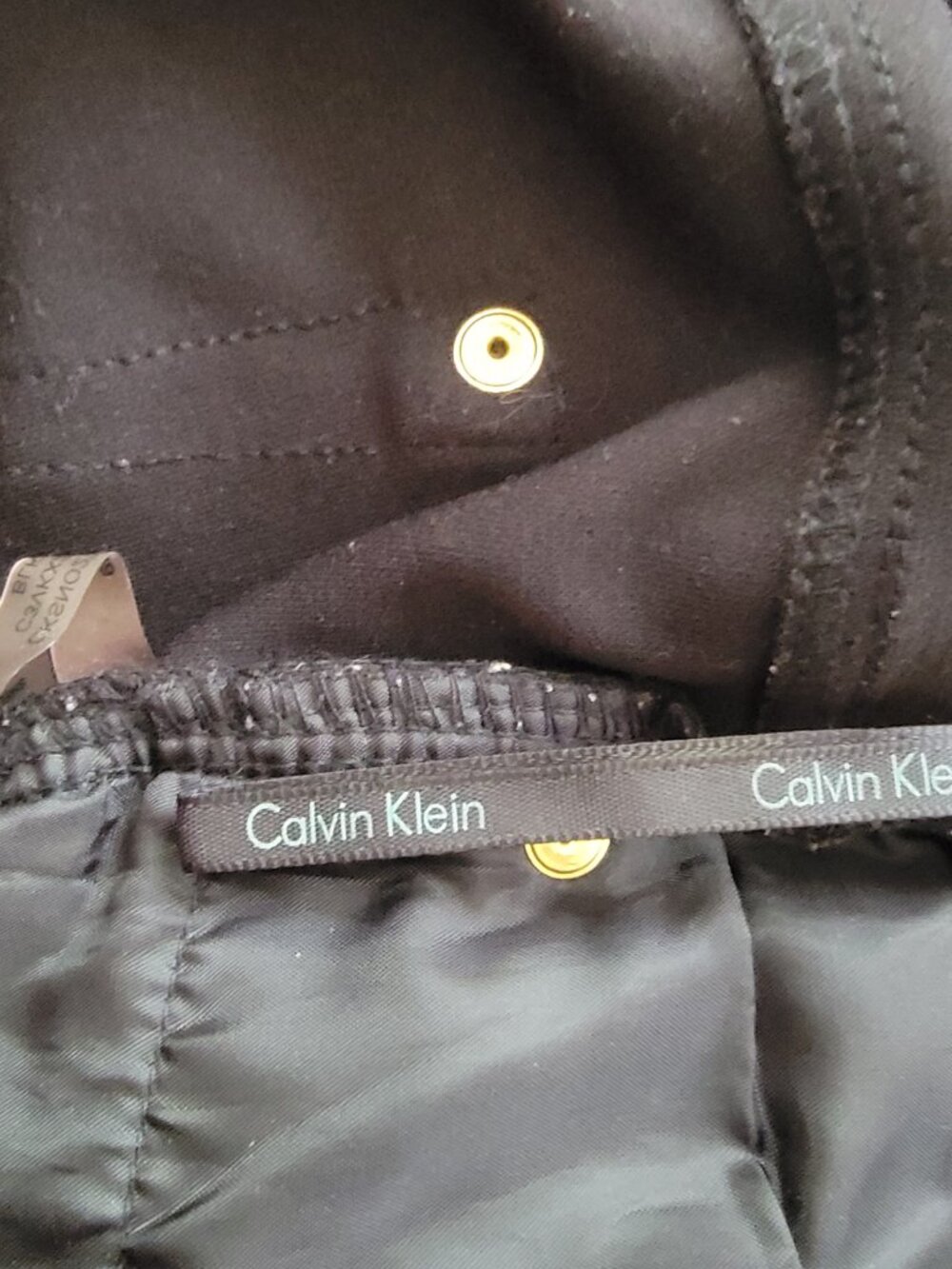 CALVIN KLEIN HIGH RISE BLACK PANTS - Picture 6 of 8